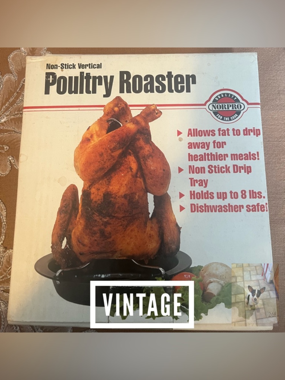 Vintage Non Stick Vertical Poultry Roaster